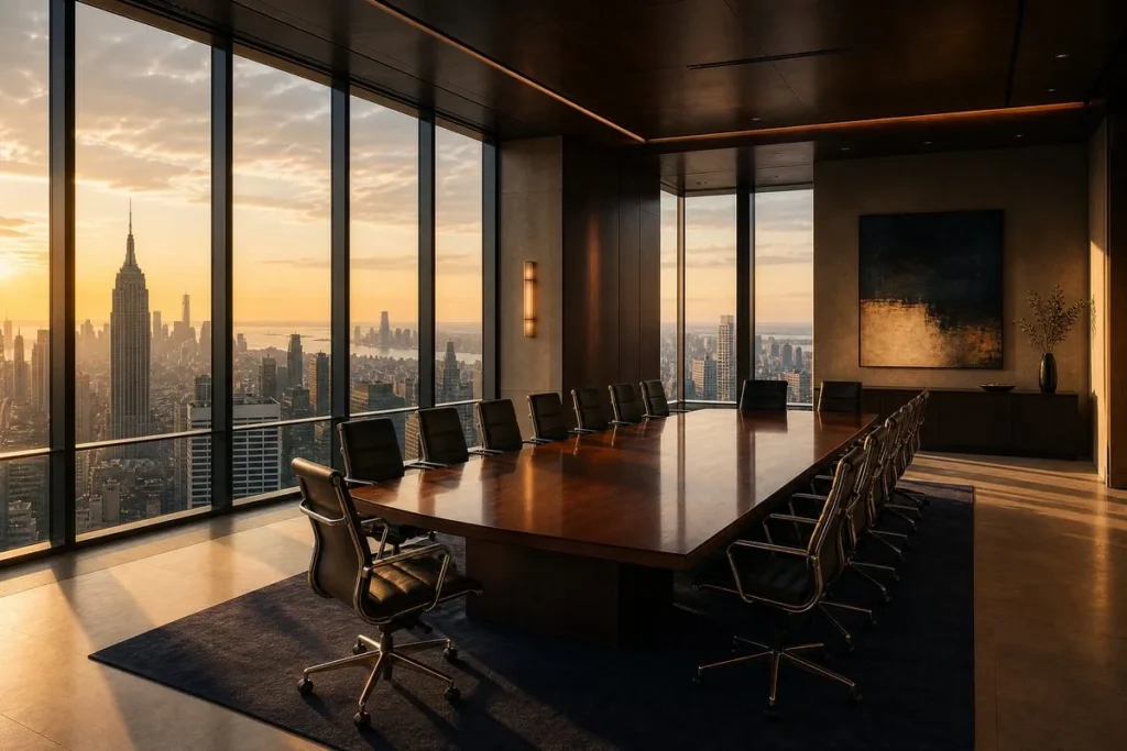 Executive boardroom at altitude